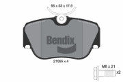 BPD1172 Sada brzdových destiček, kotoučová brzda BENDIX Braking