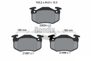 BPD1339 Sada brzdových destiček, kotoučová brzda BENDIX Braking