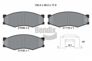 BPD1749 Sada brzdových destiček, kotoučová brzda BENDIX Braking