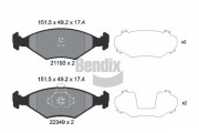 BPD1764 Sada brzdových destiček, kotoučová brzda BENDIX Braking