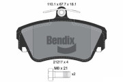BPD1768 Sada brzdových destiček, kotoučová brzda BENDIX Braking