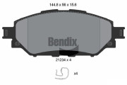 BPD2306 Sada brzdových destiček, kotoučová brzda BENDIX Braking