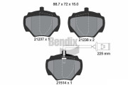 BPD1770 Sada brzdových destiček, kotoučová brzda BENDIX Braking