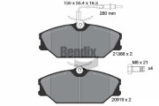 BPD1519 Sada brzdových destiček, kotoučová brzda BENDIX Braking