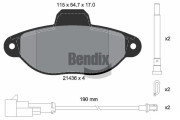 BPD1114 Sada brzdových destiček, kotoučová brzda BENDIX Braking