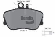BPD1205 Sada brzdových destiček, kotoučová brzda BENDIX Braking