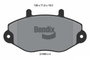 BPD1793 Sada brzdových destiček, kotoučová brzda BENDIX Braking