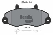 BPD1796 Sada brzdových destiček, kotoučová brzda BENDIX Braking