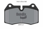 BPD1797 Sada brzdových destiček, kotoučová brzda BENDIX Braking