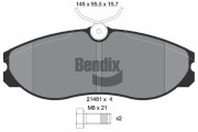 BPD1396 Sada brzdových destiček, kotoučová brzda BENDIX Braking