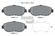 BPD1801 Sada brzdových destiček, kotoučová brzda BENDIX Braking