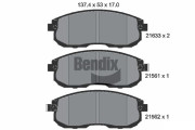 BPD1812 Sada brzdových destiček, kotoučová brzda BENDIX Braking