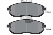 BPD1597 Sada brzdových destiček, kotoučová brzda BENDIX Braking
