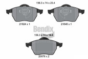 BPD1527 Sada brzdových destiček, kotoučová brzda BENDIX Braking