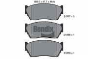 BPD1827 Sada brzdových destiček, kotoučová brzda BENDIX Braking