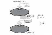 BPD1235 Sada brzdových destiček, kotoučová brzda BENDIX Braking