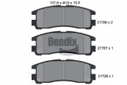 BPD1835 Sada brzdových destiček, kotoučová brzda BENDIX Braking