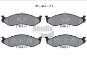 BPD1849 Sada brzdových destiček, kotoučová brzda BENDIX Braking