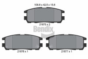 BPD1856 Sada brzdových destiček, kotoučová brzda BENDIX Braking