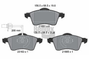 BPD1859 Sada brzdových destiček, kotoučová brzda BENDIX Braking