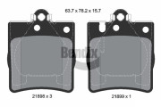 BPD1253 Sada brzdových destiček, kotoučová brzda BENDIX Braking