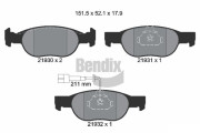 BPD1446 Sada brzdových destiček, kotoučová brzda BENDIX Braking