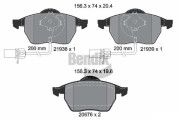 BPD1119 Sada brzdových destiček, kotoučová brzda BENDIX Braking