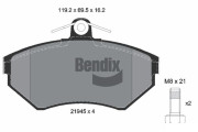 BPD1134 Sada brzdových destiček, kotoučová brzda BENDIX Braking