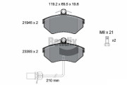 BPD1529 Sada brzdových destiček, kotoučová brzda BENDIX Braking