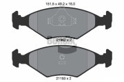 BPD1867 Sada brzdových destiček, kotoučová brzda BENDIX Braking