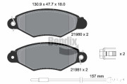 BPD1058 Sada brzdových destiček, kotoučová brzda BENDIX Braking
