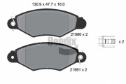 BPD1402 Sada brzdových destiček, kotoučová brzda BENDIX Braking