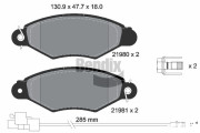 BPD1551 Sada brzdových destiček, kotoučová brzda BENDIX Braking