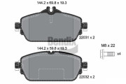 BPD1115 Sada brzdových destiček, kotoučová brzda BENDIX Braking