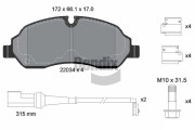 BPD1248 Sada brzdových destiček, kotoučová brzda BENDIX Braking