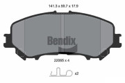 BPD1083 Sada brzdových destiček, kotoučová brzda BENDIX Braking