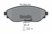 BPD1046 Sada brzdových destiček, kotoučová brzda BENDIX Braking