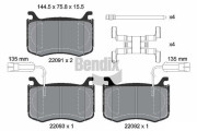 BPD2313 Sada brzdových destiček, kotoučová brzda BENDIX Braking