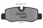 BPD1109 Sada brzdových destiček, kotoučová brzda BENDIX Braking