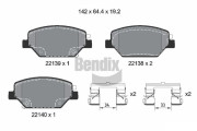 BPD2326 Sada brzdových destiček, kotoučová brzda BENDIX Braking