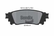 BPD1875 Sada brzdových destiček, kotoučová brzda BENDIX Braking