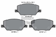 BPD1196 Sada brzdových destiček, kotoučová brzda BENDIX Braking
