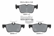 BPD1628 Sada brzdových destiček, kotoučová brzda BENDIX Braking