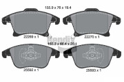 BPD1435 Sada brzdových destiček, kotoučová brzda BENDIX Braking