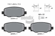BPD1492 Sada brzdových destiček, kotoučová brzda BENDIX Braking