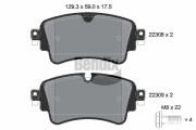 BPD1217 Sada brzdových destiček, kotoučová brzda BENDIX Braking
