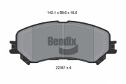 BPD1178 Sada brzdových destiček, kotoučová brzda BENDIX Braking
