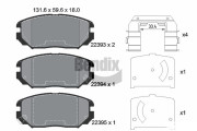 BPD1887 Sada brzdových destiček, kotoučová brzda BENDIX Braking