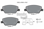 BPD1256 Sada brzdových destiček, kotoučová brzda BENDIX Braking