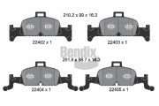 BPD1636 Sada brzdových destiček, kotoučová brzda BENDIX Braking